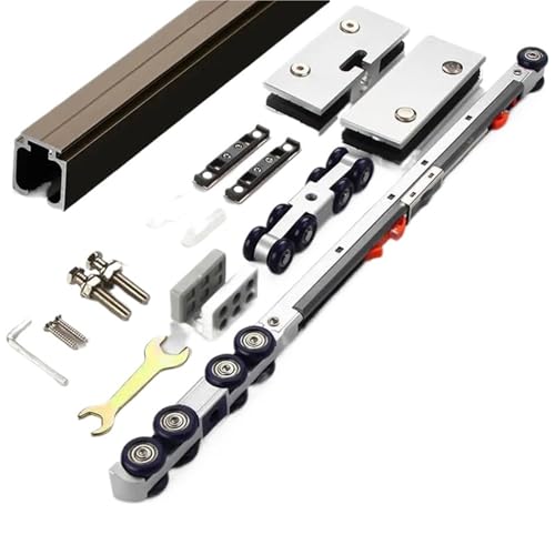 Schiebetürbeschlag Schiebetürrolle Schiebetüren Hängeschienenrad Mit Pufferfunktion for Holztüren oder Glastüren mit hoher Belastung Leise und robust(Color 1-style 1) von SHENJMAI