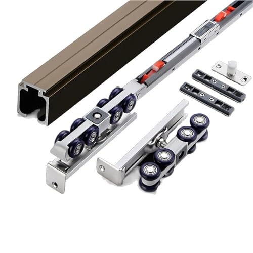 Schiebetürbeschlag Schiebetürrolle Schiebetüren Hängeschienenrad Mit Pufferfunktion for Holztüren oder Glastüren mit hoher Belastung Leise und robust(Color 1-style 2) von SHENJMAI