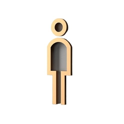 WC Türschild 3D-Türschild for WC, Herren- und Damentoilette, Badezimmer, öffentliche Toilette, Hotel, Einkaufszentrum, Restaurant, Einfamilienhaus(10,25x16cm(3mm thick)) von SHENJMAI