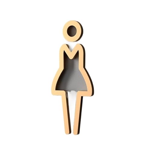 WC Türschild 3D-Türschild for WC, Herren- und Damentoilette, Badezimmer, öffentliche Toilette, Hotel, Einkaufszentrum, Restaurant, Einfamilienhaus(4,25x16cm(3mm thick)) von SHENJMAI
