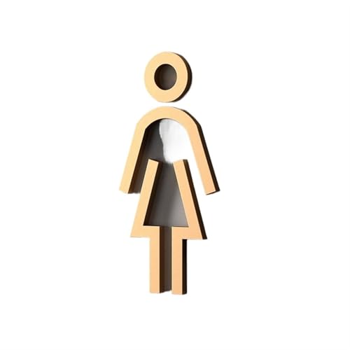 WC Türschild 3D-Türschild for WC, Herren- und Damentoilette, Badezimmer, öffentliche Toilette, Hotel, Einkaufszentrum, Restaurant, Einfamilienhaus(5,25x16cm(3mm thick)) von SHENJMAI