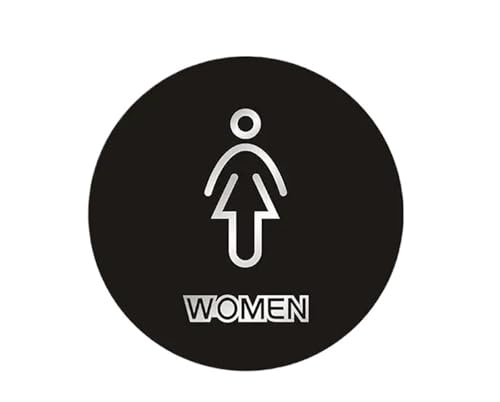 WC-Schild, kreative Persönlichkeit, öffentliche Toilette, Männer und Frauen, rundes Schild (3) von SHENJMAI