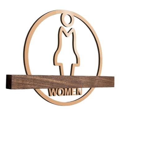 WC-Schild, kreatives WC-Türschild, Hotel, Büro, öffentliches Logo, Aufforderung, Beschilderung (5,25 x 18 cm) von SHENJMAI