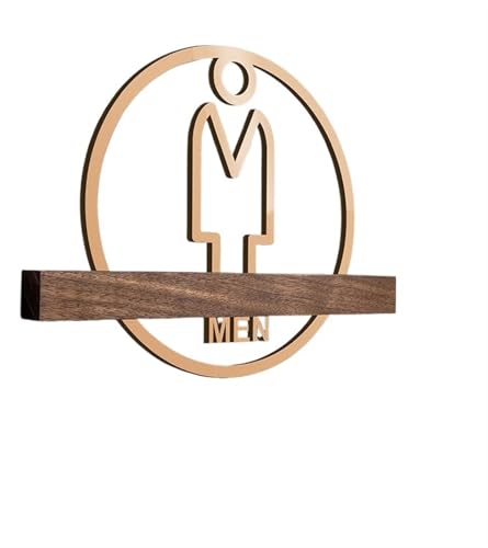 WC-Schild, kreatives WC-Türschild, Hotel, Büro, öffentliches Logo, Aufforderung, Beschilderung (6,25 x 18 cm) von SHENJMAI