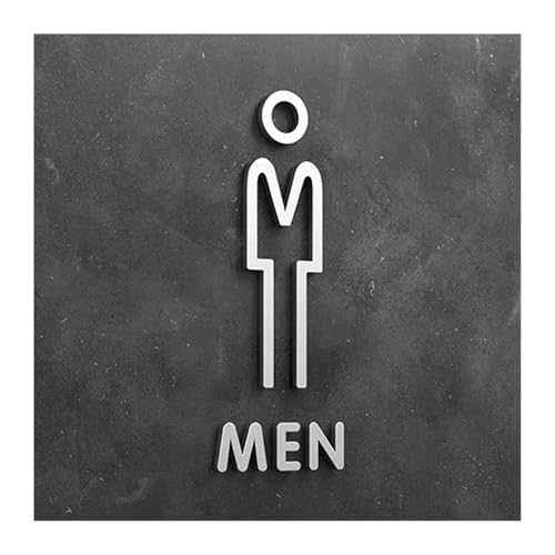 WC Türschild 3D-WC-Schild, eleganter Waschraum-Tür-Wandaufkleber, Kunst, Zuhause, Badezimmer-Dekor(Color10,25x16cm) von SHENJMAI