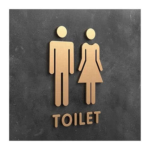 WC Türschild 3D-WC-Schild, eleganter Waschraum-Tür-Wandaufkleber, Kunst, Zuhause, Badezimmer-Dekor(Color11,25x16cm) von SHENJMAI