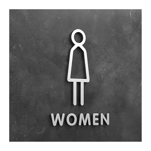 WC Türschild 3D-WC-Schild, eleganter Waschraum-Tür-Wandaufkleber, Kunst, Zuhause, Badezimmer-Dekor(Color12,18x11cm) von SHENJMAI