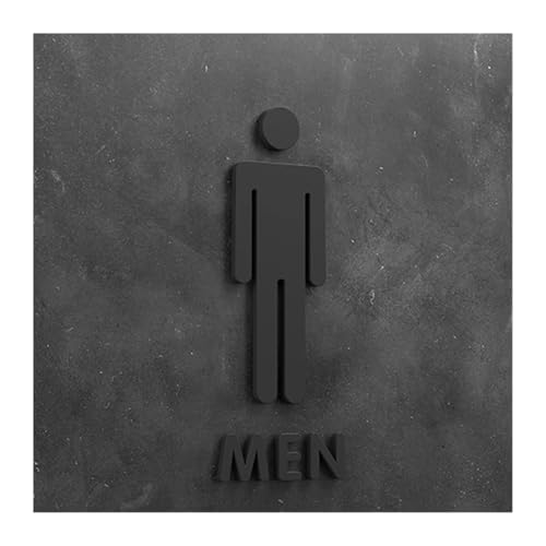 WC Türschild 3D-WC-Schild, eleganter Waschraum-Tür-Wandaufkleber, Kunst, Zuhause, Badezimmer-Dekor(Color13,18x11cm) von SHENJMAI