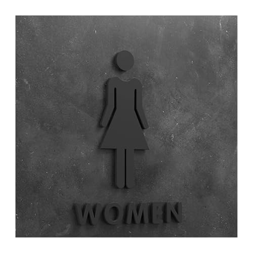 WC Türschild 3D-WC-Schild, eleganter Waschraum-Tür-Wandaufkleber, Kunst, Zuhause, Badezimmer-Dekor(Color18,18x11cm) von SHENJMAI