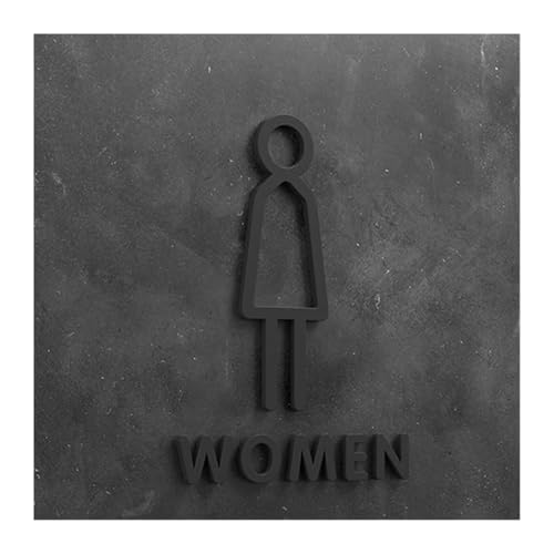 WC Türschild 3D-WC-Schild, eleganter Waschraum-Tür-Wandaufkleber, Kunst, Zuhause, Badezimmer-Dekor(Color21,18x11cm) von SHENJMAI
