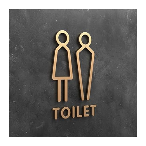 WC Türschild 3D-WC-Schild, eleganter Waschraum-Tür-Wandaufkleber, Kunst, Zuhause, Badezimmer-Dekor(Color26,25x16cm) von SHENJMAI