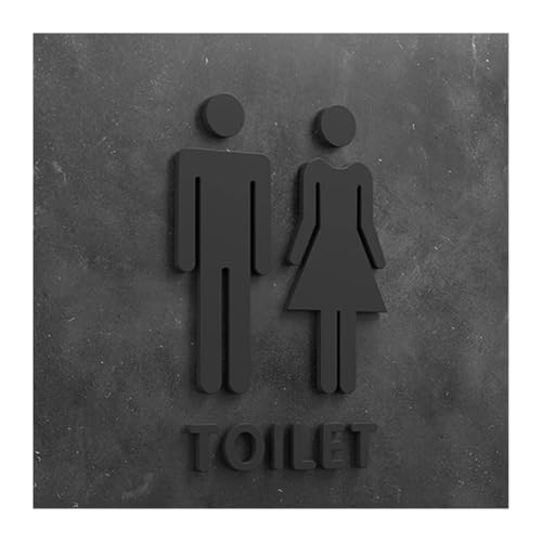 WC Türschild 3D-WC-Schild, eleganter Waschraum-Tür-Wandaufkleber, Kunst, Zuhause, Badezimmer-Dekor(Color29,25x16cm) von SHENJMAI