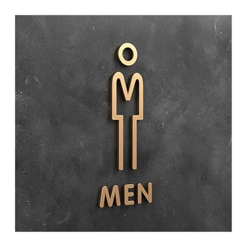 WC Türschild 3D-WC-Schild, eleganter Waschraum-Tür-Wandaufkleber, Kunst, Zuhause, Badezimmer-Dekor(Color33,18x11cm) von SHENJMAI