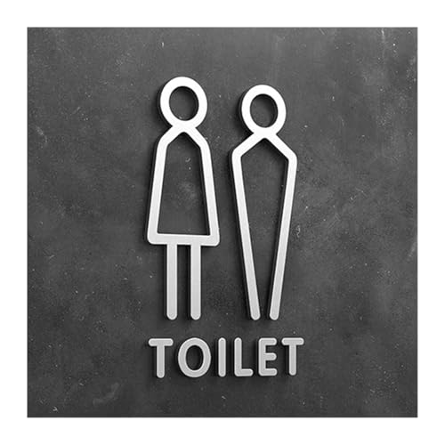 WC Türschild 3D-WC-Schild, eleganter Waschraum-Tür-Wandaufkleber, Kunst, Zuhause, Badezimmer-Dekor(Color5,25x16cm) von SHENJMAI