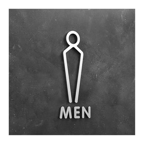 WC Türschild 3D-WC-Schild, eleganter Waschraum-Tür-Wandaufkleber, Kunst, Zuhause, Badezimmer-Dekor(Color6,25x16cm) von SHENJMAI