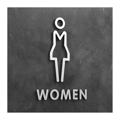 WC Türschild 3D-WC-Schild, eleganter Waschraum-Tür-Wandaufkleber, Kunst, Zuhause, Badezimmer-Dekor(Color8,25x16cm) von SHENJMAI