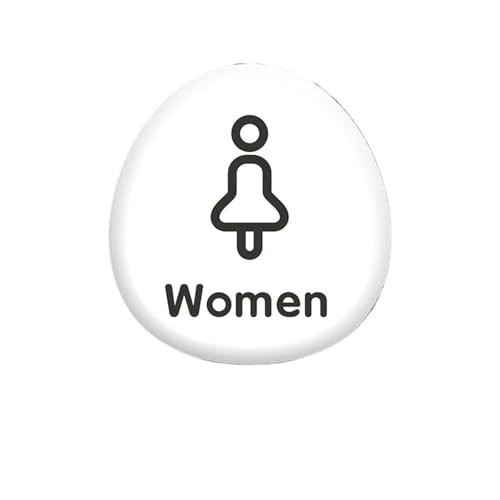 WC Türschild Toilettenschild, selbstklebende Badezimmer-Beschilderung, Badezimmer-Schild for Aufhängen, Unternehmen, Gewerbe, Zuhause, Büro, öffentliche Tür, Wand(2) von SHENJMAI