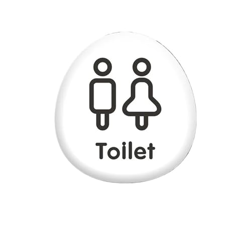 WC Türschild Toilettenschild, selbstklebende Badezimmer-Beschilderung, Badezimmer-Schild for Aufhängen, Unternehmen, Gewerbe, Zuhause, Büro, öffentliche Tür, Wand(3) von SHENJMAI