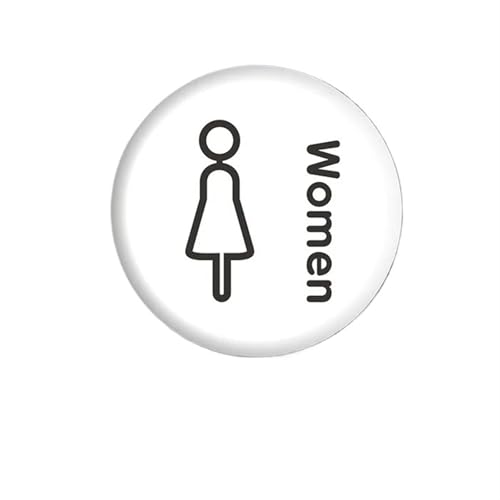 WC Türschild Toilettenschild, selbstklebende Badezimmer-Beschilderung, Badezimmer-Schild for Aufhängen, Unternehmen, Gewerbe, Zuhause, Büro, öffentliche Tür, Wand(5) von SHENJMAI