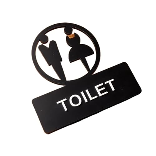 WC Türschild WC-Beschilderung, ausgehöhlt, Männer und Frauen, Erinnerungsschild, Hotel-Schiebetür-Aufkleber(3,15x15cm) von SHENJMAI