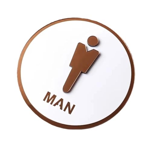 WC Türschild WC-Beschilderung, ausgehöhlt, Männer und Frauen, Erinnerungsschild, Hotel-Schiebetür-Aufkleber(D,15x15cm) von SHENJMAI