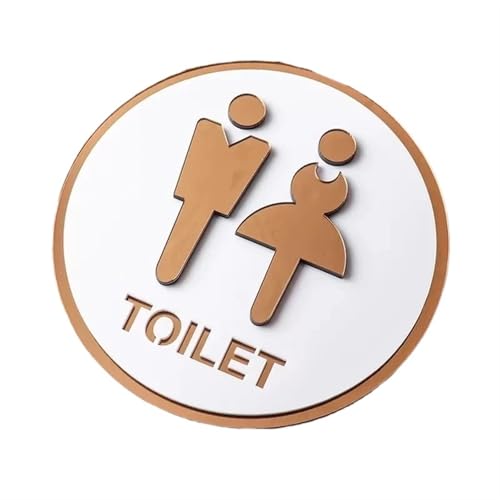 WC Türschild WC-Beschilderung, ausgehöhlt, Männer und Frauen, Erinnerungsschild, Hotel-Schiebetür-Aufkleber(F,15x15cm) von SHENJMAI