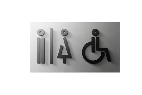 WC Türschild WC-Schild, 3D-Waschraumtür, Wandkunst, Etikett, Aufkleber, Beschilderung, Kunst, Hotel, Heimdekoration(17,18x11cm (3mm thick)) von SHENJMAI