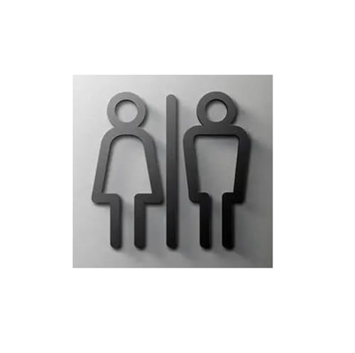 WC Türschild WC-Schild, 3D-Waschraumtür, Wandkunst, Etikett, Aufkleber, Beschilderung, Kunst, Hotel, Heimdekoration(4,25x16cm (5mm thick)) von SHENJMAI