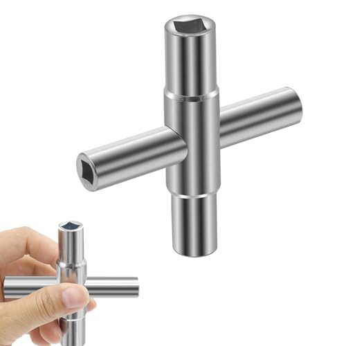Vierkantschlüssel, Multifunktionsschlüssel 4 Wege Innenmaß 6.5mm/7mm/8mm/9mm Entlüftungsschlüssel 4 Kant Schlüssel Schaltschrankschlüssel für Elektrokasten Gas Wasser Stromzähler Box Schrank von SHENRUZENG