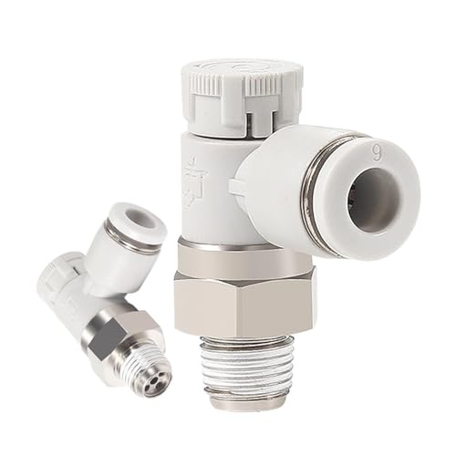 1 Stück PTL pneumatischer Verbindungszylinder Drosselventil Push-Lock-Verbindung PTL4-01A-M/6-01A pneumatisches Geschwindigkeitsregelventil (Color : PTL6-M5A-M) von SHERAF