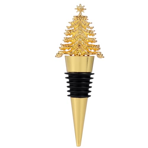 SHERCHPRY 1stk Weihnachtsbaum Weinkorken Flaschen Verschluss Weihnachtliche Tischdekoration Weinsparer-stopfen Halloween-flaschenverschluss Aus Legierung Weinst?psel Metall Glas Weihnachten von SHERCHPRY