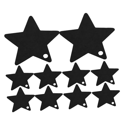 SHERCHPRY 100 Stück Handgefertigte Kraftpapier Sternanhänger Schwarz Beschreibbare Geschenkanhänger für Weihnachten DIY Party Hochzeitsdeko Einzigartige Bastel etiketten SHERCHPRY 100 Stück Handgefertigte Kraftpapier Sternanhänger Schwarz Beschreibbare Geschenkanhänger für Weihnachten DIY Party Hochzeitsdeko Einzigartige Bastel etiketten von SHERCHPRY