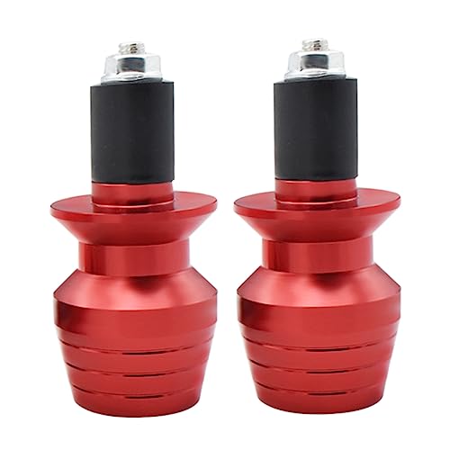 SHERCHPRY Aluminium Lenker Griff Enden Gewichte Rot Runde für Lenker Einfach Installieren Silder von SHERCHPRY
