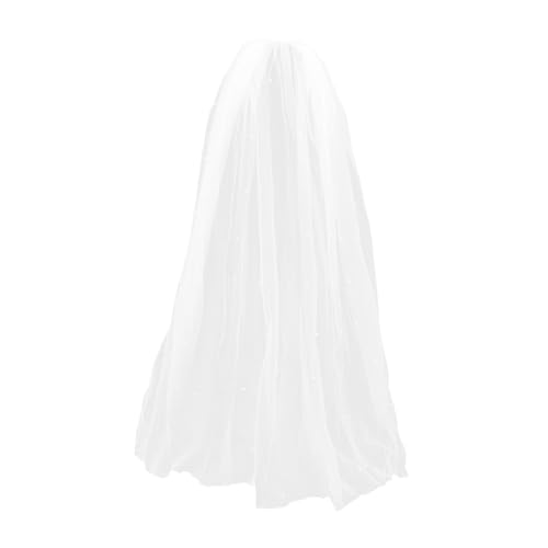 SHERCHPRY 2 Stück Kurze Brautschleier mit Perlenbesatz Weißer Tüll Leichter Atmungsaktiver Hochzeitsschleier Vielseitig Einsetzbar Romantisches Design für Damen Bachelorette Party SHERCHPRY 2 Stück Kurze Brautschleier mit Perlenbesatz Weißer Tüll Leichter Atmungsaktiver Hochzeitsschleier Vielseitig Einsetzbar Romantisches Design für Damen Bachelorette Party von SHERCHPRY