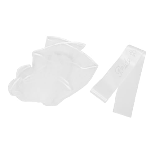 SHERCHPRY 2 Stück Teiliges Braut-schärpe und Kurzes Tüll-braut-schleier- Weiß Leichtes Atmungsaktives Hochzeitskopfschmuck-accessoire für Junggesellinnenabschied und Brautparty SHERCHPRY 2 Stück Teiliges Braut-schärpe und Kurzes Tüll-braut-schleier- Weiß Leichtes Atmungsaktives Hochzeitskopfschmuck-accessoire für Junggesellinnenabschied und Brautparty von SHERCHPRY