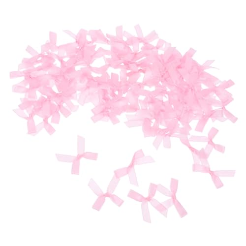 SHERCHPRY 200 Stück Rosa Fertigschleifen aus Polyester für Geschenkverpackung Hochzeitsdeko DIY Bastelprojekte und Kränze Attraktive Stabile Schleifen für Vielseitige Dekoration von SHERCHPRY