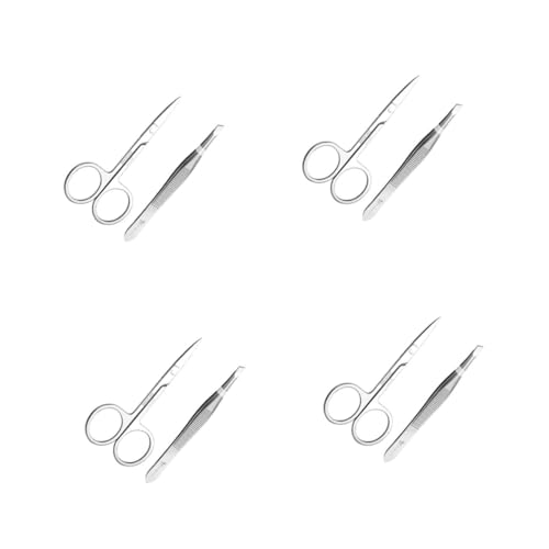 SHERCHPRY 4 Sätze Augenbrauen Reparaturset Teiliges Set aus mit Schere und Pinzette für Präzises Augenbrauenstyling Unisex Tragbar für Unterwegs SHERCHPRY 4 Sätze Augenbrauen Reparaturset Teiliges Set aus mit Schere und Pinzette für Präzises Augenbrauenstyling Unisex Tragbar für Unterwegs von SHERCHPRY