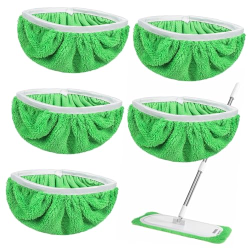 SHERCHPRY 6 Stück Mikrofaser Mop Pads Waschbare Wischmopp Nachfüllbezüge für Empfindliche Böden Geeignet für Fliesen und Fusselfrei und Bodenschonend von SHERCHPRY
