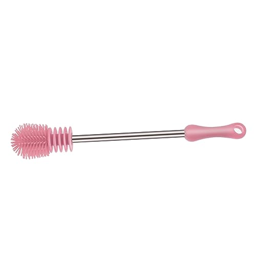 SHERCHPRY Babyflaschenbürste aus Silikon mit Langem Griff Drehbare rutschfeste Flaschenreinigungsbürste für Sauger und Trinkflaschen Ergonomisch Geformt Vielseitig Einsetzbar von SHERCHPRY