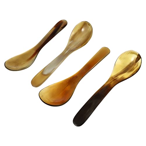 SHERCHPRY Eislöffel Portionierer Eislöffel Salatbesteck 4 Ochsenhorn- Kaffeel?ffel Kaffeel?ffel Kuchen- Dessertl?ffel Teel?ffel Suppenl?ffel (14 Cm) Teelöffel Eierlöffel Servierlöffel von SHERCHPRY