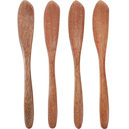 SHERCHPRY 4stücke Holz Butter Marmeladenmesser Vielseitige Küchenwerkzeuge Zum Streichen Von Butter Marmelade Käse Und Mehr Für Zuhause Und Gastronomie von SHERCHPRY