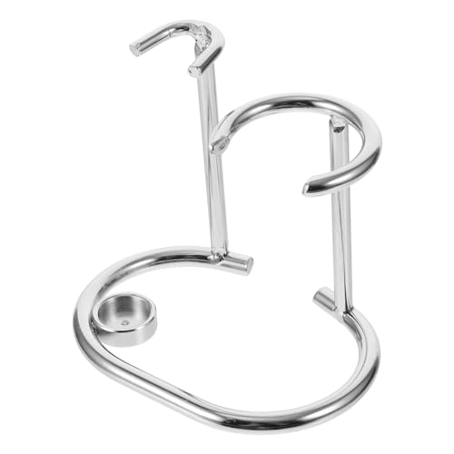 SHERCHPRY Rasiermesserhalter und Pinselständer für Herren Silberner Rasierer und Bürstenhalter für Bartpflege Schnelltrocknendes Design zur Verlängerung von SHERCHPRY