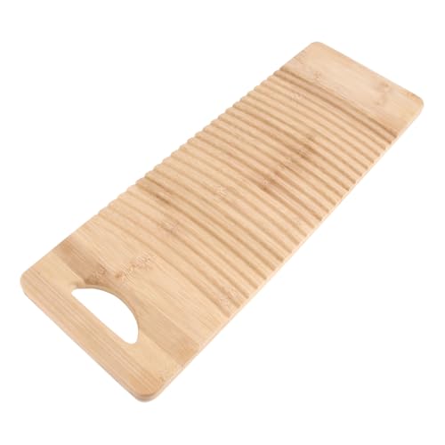 SHERCHPRY Solides Holz Waschbrett für Dicke Mini Version für Zuhause Reinigungsbrett mit Lochgriff zur Einfachen Handhabung und Aufbewahrung von SHERCHPRY