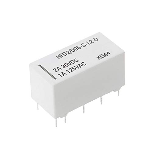 SHESSTILL 5V-Spule bistabiles Sperrrelais DPDT 2A 30VDC 1A 125VAC HFD2 / 005-S-L2-D Realy von SHESSTILL
