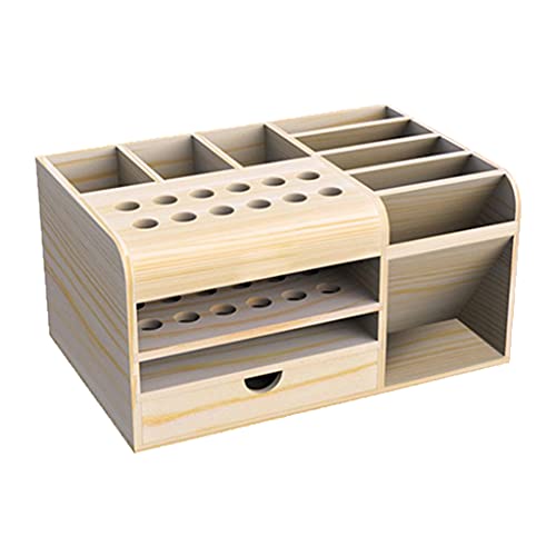 SHESSTILL Werkzeugständer Halter Box Organizer Fach Aufbewahrung Handy Schraubendreher Holz Multifunktionale Desktop Teile Deposit von SHESSTILL