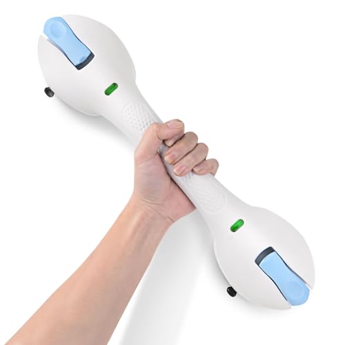 Haltegriffe für Badewannen und Duschen, 43,2 cm, robuster Duschgriff für Senioren und ältere Menschen, 5 mm dicker starker Saugnapf, Badezimmer-Sicherheitsgriff mit Indikatoren für Badewanne und WC Haltegriffe für Badewannen und Duschen, 43,2 cm, robuster Duschgriff für Senioren und ältere Menschen, 5 mm dicker starker Saugnapf, Badezimmer-Sicherheitsgriff mit Indikatoren für Badewanne und WC von SHEVIEW