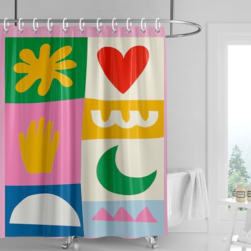 Duschvorhang 180x180 cm Skelett Rosa Blume Shower Curtains Waschbar Polyester Stoff Duschvorhang Wasserdicht Dekoration Shower Curtain mit 12 Haken Duschvorhänge Badewanne von SHFDJTL