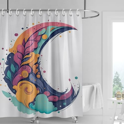 Duschvorhang 90x180 cm Goldenes Blatt Vintage Shower Curtains Waschbar Polyester Stoff Duschvorhang Wasserdicht Dekoration Shower Curtain mit 12 Haken Duschvorhänge Badewanne von SHFDJTL
