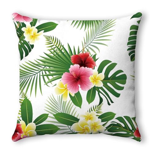 Kissenbezug 60x60 Grün Gelb Rot Pillow Cover Große Quadratische Leinen Waschbar Deko Kissen Atmungsaktiv Kissenhüllen mit Reißverschluss Outdoor Kissenbezüge von SHFDJTL