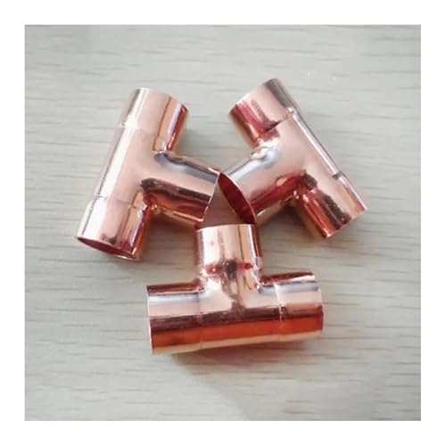 19mm Inner Dia x1mm Thickness Copper Equal Tee Socket Weld End Feed Coupler Plumbing Fitting Water Gas Oil von SHFTQXSLAT
